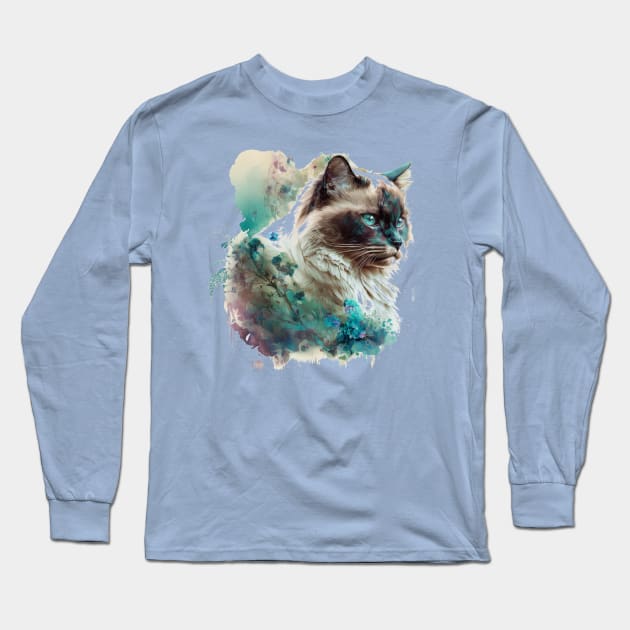 Bundle of love - Ragdoll cat- Purr-fect valentines gift for the feline-loving pet lover Long Sleeve T-Shirt by UmagineArts